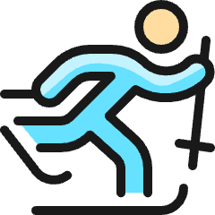 Skiing Cross Country Icon from Ultimate Colors Set