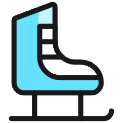 Skiing Ice Skates Icon from Ultimate Colors Set