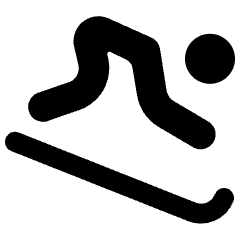 Skiing Slide Down Icon from Ultimate Bold Set