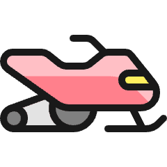 Skiing Snow Scooter Icon from Ultimate Colors Set