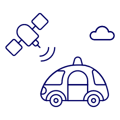 Satellite Car Illustration from UX Line Set