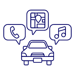 Smart Car Control Illustration from UX Line Set