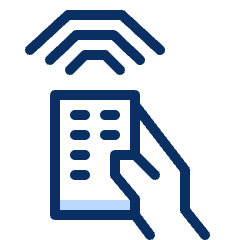 Hand Remote Icon from Cyber Duotone Set