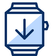 Smartwatch Download Icon from Cyber Duotone Set