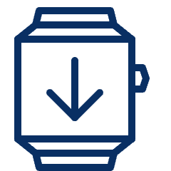Smartwatch Download Icon from Cyber Line Set