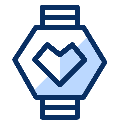Smartwatch Favorite Heart 1 Icon from Cyber Duotone Set