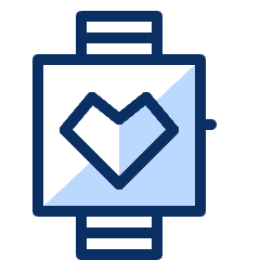 Smartwatch Favorite Heart 2 Icon from Cyber Duotone Set