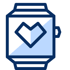 Smartwatch Favorite Heart 3 Icon from Cyber Duotone Set