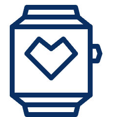 Smartwatch Favorite Heart 3 Icon from Cyber Line Set