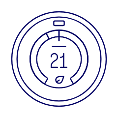 Smart Thermostat 1 Illustration from UX Line Set