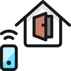 Smart House Door Open Icon from Ultimate Colors Set