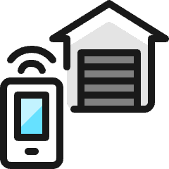 Smart House Garage Icon from Ultimate Colors Set