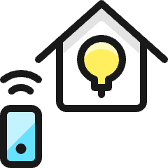 Smart House Light Icon from Ultimate Colors Set