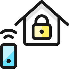 Smart House Lock Icon from Ultimate Colors Set