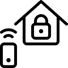 Smart House Lock Icon from Ultimate Light Set