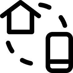 Smart House Phone Connect Icon from Ultimate Regular Set