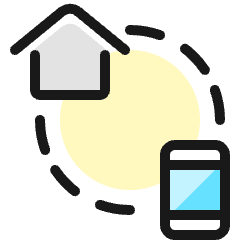 Smart House Phone Connect Icon from Ultimate Colors Set