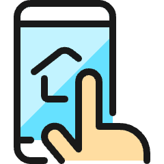 Smart House Phone Icon from Ultimate Colors Set