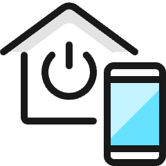 Smart House Phone Power Icon from Ultimate Colors Set
