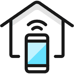 Smart House Phone Remote Icon from Ultimate Colors Set
