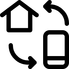 Smart House Phone Sync Icon from Ultimate Regular Set