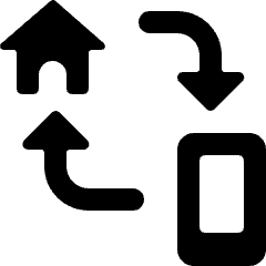 Smart House Phone Sync Icon from Ultimate Bold Set