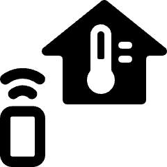 Smart House Temperature Icon from Ultimate Bold Set