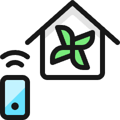 Smart House Ventilator Icon from Ultimate Colors Set