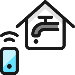 Smart House Water Icon from Ultimate Colors Set