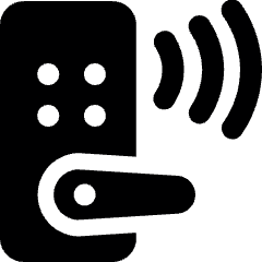 Technology Smart Lock Door Knob Signal Icon from Ultimate Bold Set