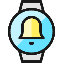 Smart Watch Circle Bell Icon from Ultimate Colors Set