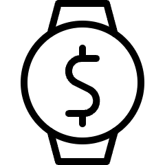 Smart Watch Circle Cash Icon from Ultimate Light Set