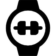 Smart Watch Circle Dumbbell Alternate Icon from Ultimate Bold Set
