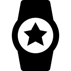 Smart Watch Circle Favourite Star Icon from Nova Solid Set