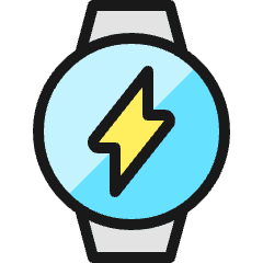 Smart Watch Circle Flash Icon from Ultimate Colors Set