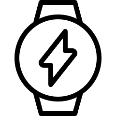 Smart Watch Circle Flash Icon from Ultimate Light Set
