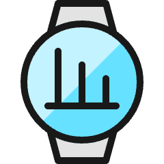 Smart Watch Circle Graph Icon from Ultimate Colors Set