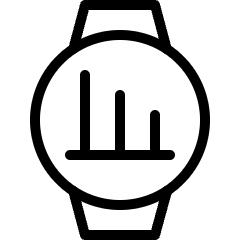 Smart Watch Circle Graph Icon from Ultimate Light Set