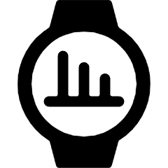 Smart Watch Circle Graph Alternate Icon from Ultimate Bold Set