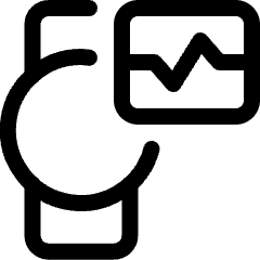 Smart Watch Circle Graph Line Icon from Ultimate Regular Set