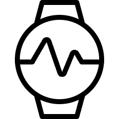 Smart Watch Circle Graph Line Icon from Ultimate Light Set