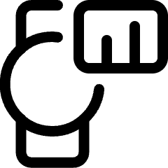 Smart Watch Circle Graph Icon from Ultimate Regular Set