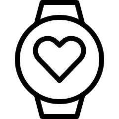 Smart Watch Circle Heart Icon from Ultimate Light Set
