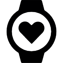 Smart Watch Circle Heart Alternate Icon from Ultimate Bold Set