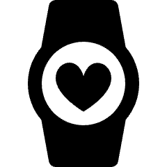 Smart Watch Circle Heart Favourite Icon from Nova Solid Set