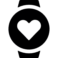 Smart Watch Circle Heart Icon from Ultimate Bold Set