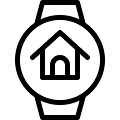 Smart Watch Circle Home Icon from Ultimate Light Set