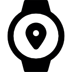 Smart Watch Circle Location Alternate Icon from Ultimate Bold Set