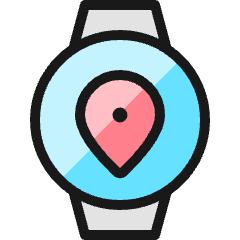 Smart Watch Circle Location Icon from Ultimate Colors Set