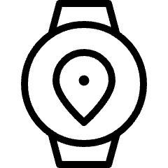 Smart Watch Circle Location Icon from Ultimate Light Set